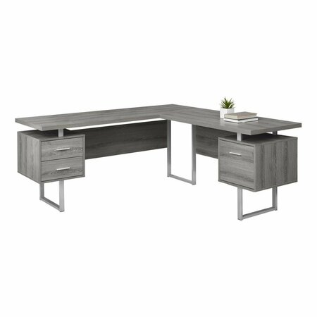 DAPHNES DINNETTE 70 in. Dark Taupe Left or Right Facing Computer Desk DA2456391